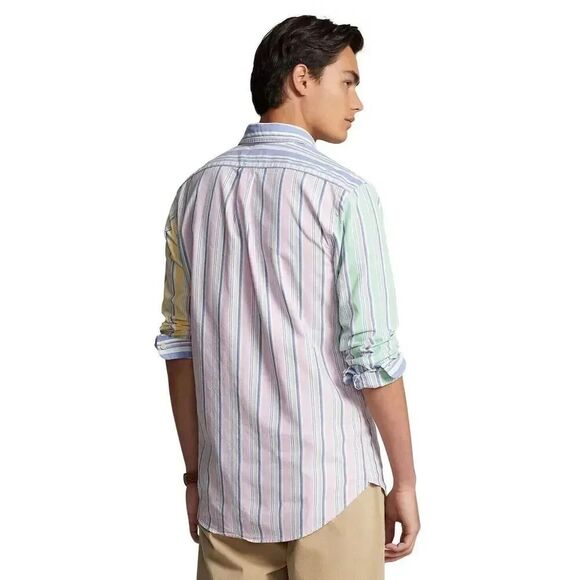 Polo Ralph Lauren Shirt Men's Multicolor Striped Classic Fit Button-Down APP921 - Picture 5 of 8